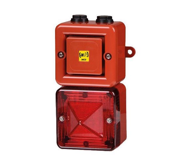 Combiné xénon 5J/100 Db 230 ±10% Vca - Rouge - 10 sons