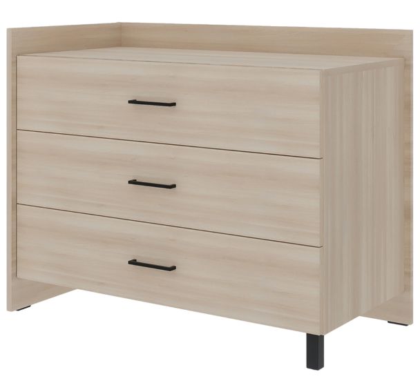 Commode 3 tiroirs EDY angle à gauche -Enond Mobilier