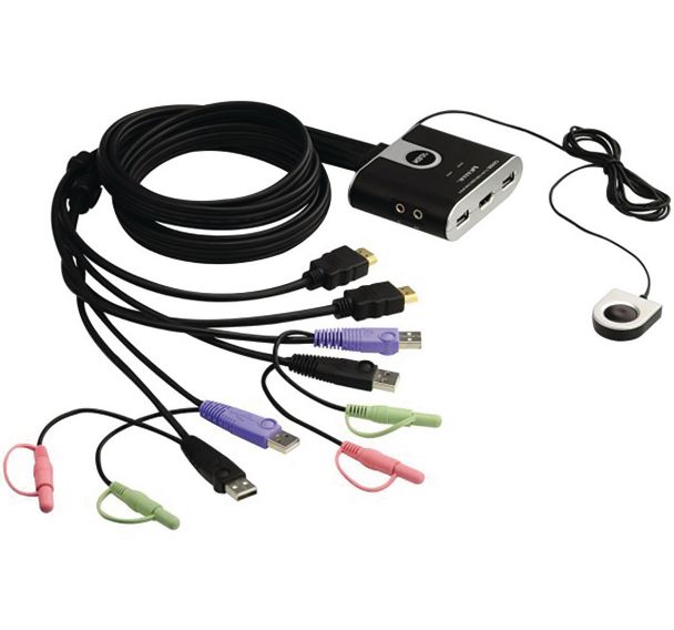 Commutateur CS692 KVM in Cable 2 ports HDMI/USB+Audio ATEN