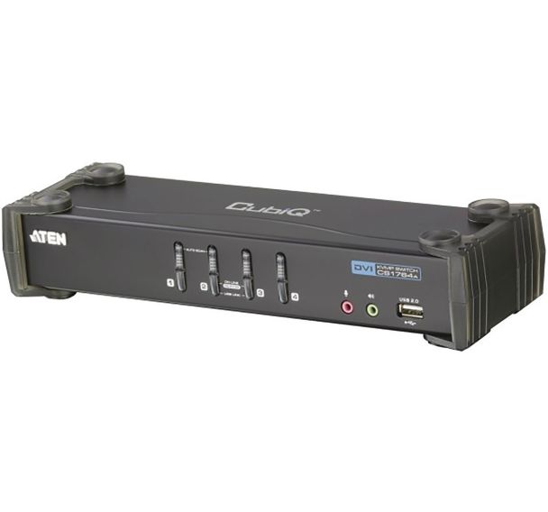 Commutateur KVM DVI et USB et Audio - 4 ports cables ATEN