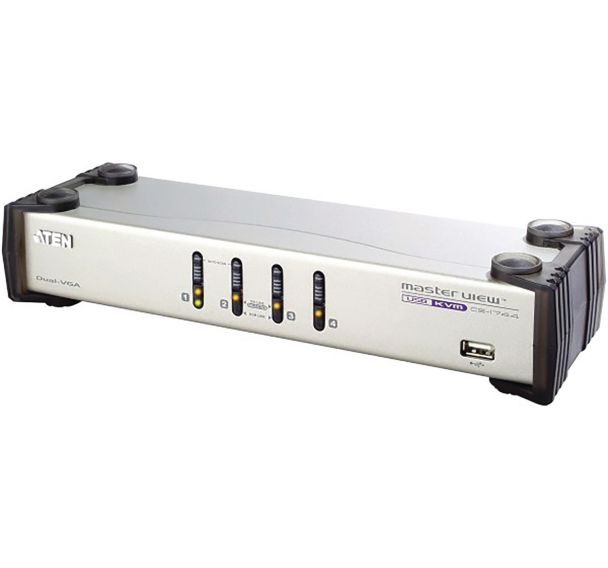 Commutateur KVM VGA-USB 4 ports Dual Screen et Audio ATEN
