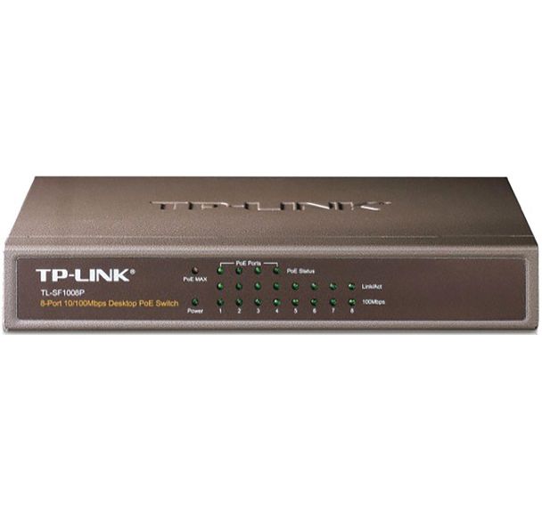 Commutateur Réseau 8 ports RJ45 10/100 dont 4 PoE 53W