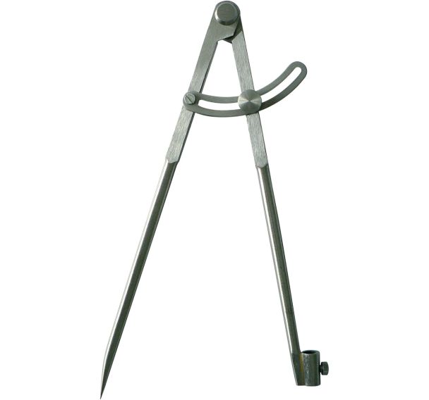 Compas charnière porte-crayons 1/4 de cercle acier poli - Taliaplast