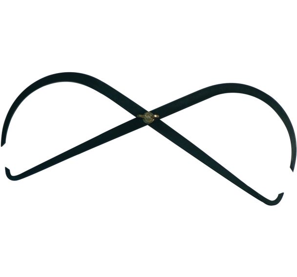 Compas cravate en acier bruni - 250mm