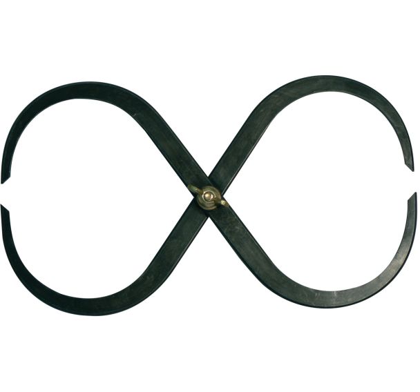 Compas gabarit en acier bruni - 200mm