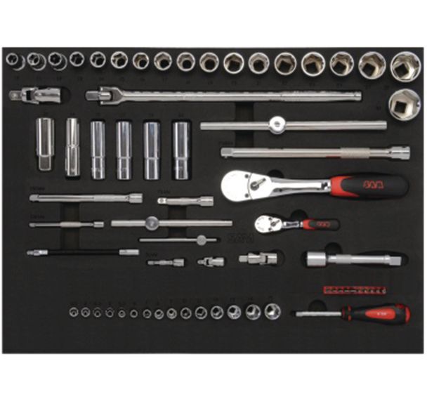 Composition 135 outils avec modules mousse