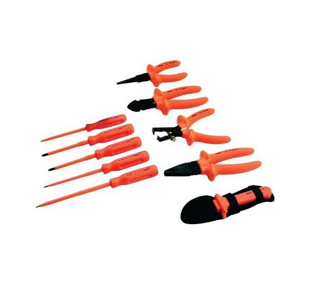 Composition de 11 outils isolés 1000V avec sacoche cuir