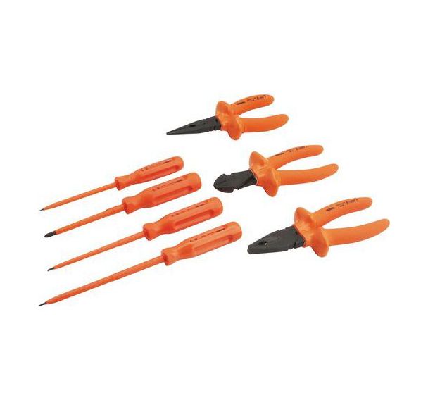 Composition de 7 outils isolés 1000V avec sacoche textile