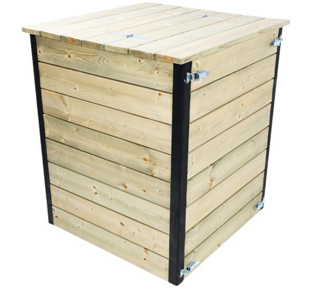 Composteur en bois 300L 69x69x80cm