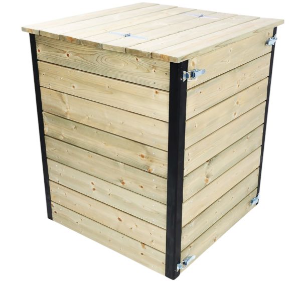 Composteur en bois 300L 69x69x80cm