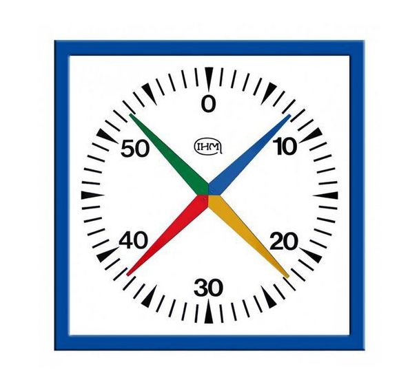 Compte secondes cruciforme mural 1 m x 1 m IHM