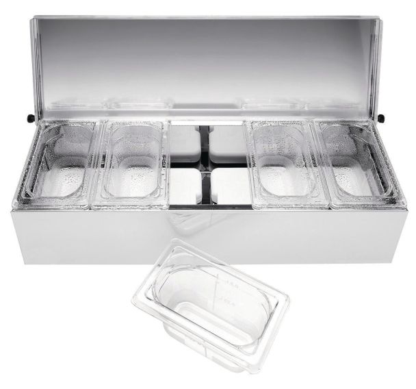 Condibox + 5 bacs cristal gastronorme GN 1/9