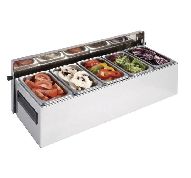 Condibox + 5 bacs inox gastronorme GN 1/9