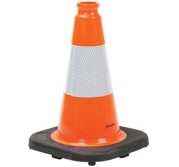 Cône de balisage avec 1  bande réfléchissante