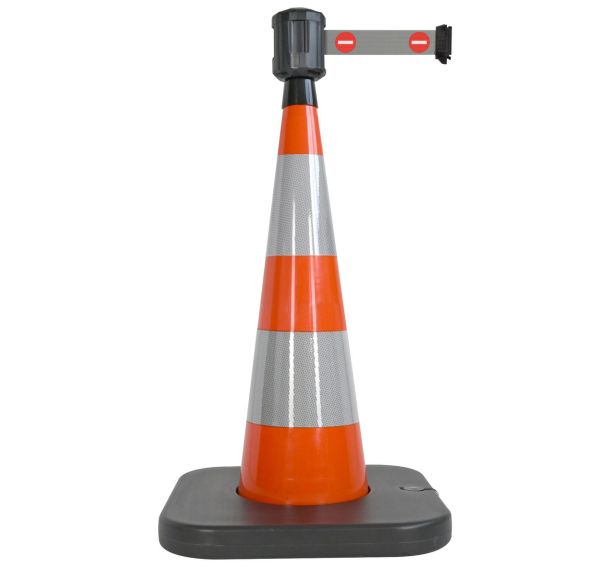 Cône de balisage avec base à lester orange - 4mx5cm - Viso
