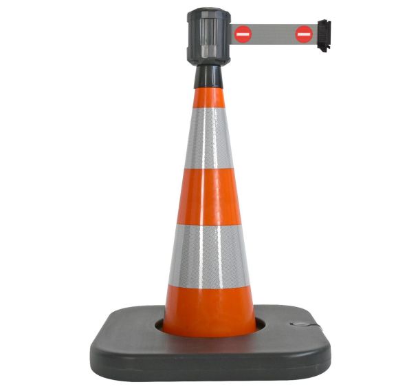 Cône de balisage avec base à lester orange - 4mx5cm - Viso