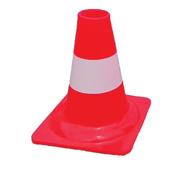 Cone de chantier 1 bande sérigraphiée
