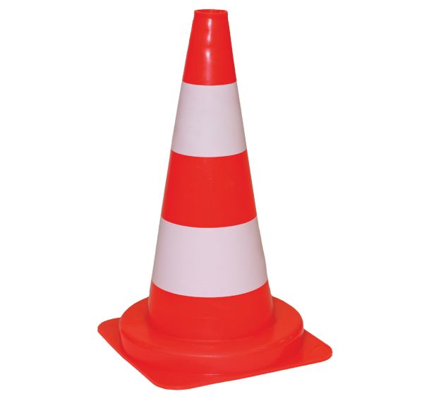 Cône de chantier 2 bandes sérigraphiées