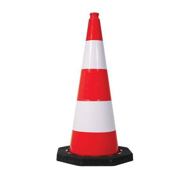 Cones plastique fluo - Pied caoutchouc - Taliaplast