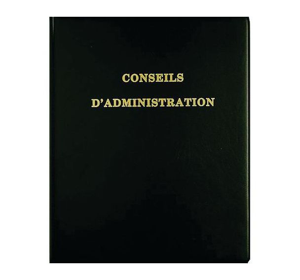 Conseil d'Administration reliure registre avec recharge
