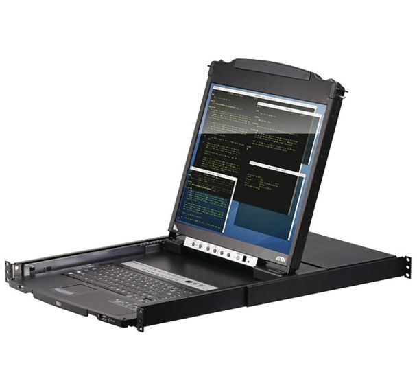 Console LCD 19'' Dual Rail KVM 8 Ports VGA/USB-PS2 AT