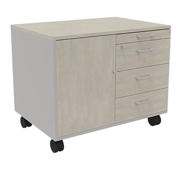 Console mobile IDEA bois 3 tiroirs + 1 plumier + 1 porte