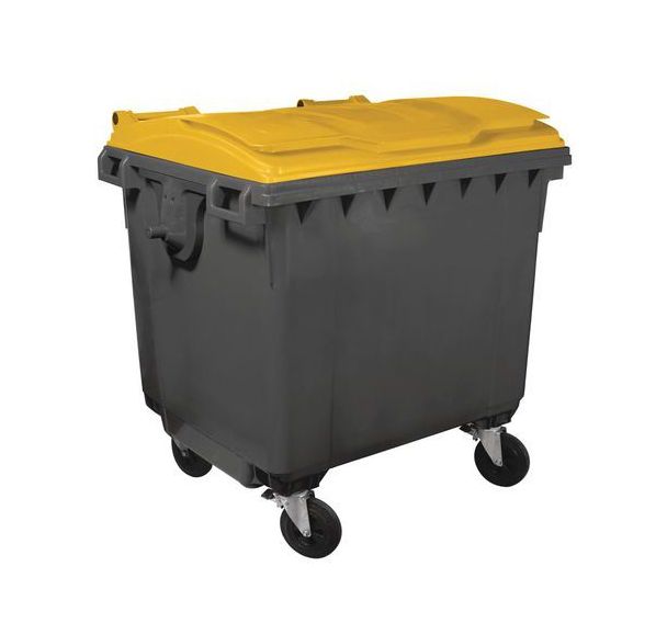 Conteneur à déchet 4 Roues - 1100L - Mobil Plastic