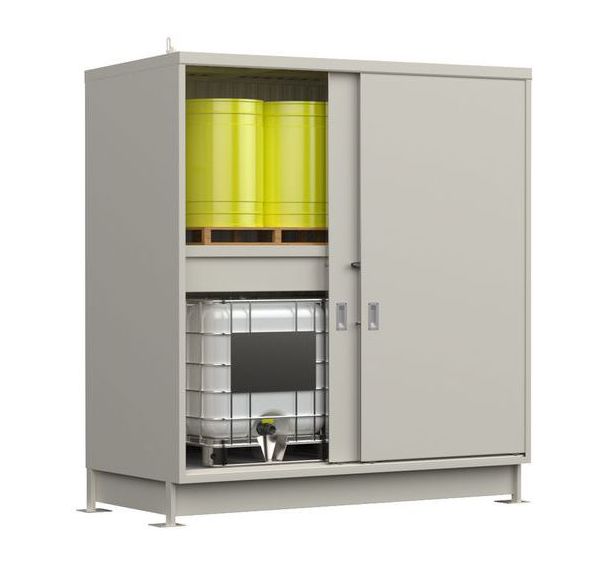 Conteneur extérieur - L.3m 2 niveaux - portes coulissantes