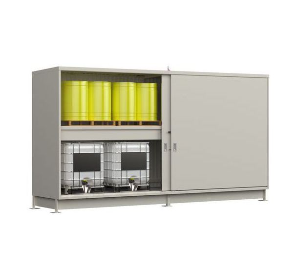 Conteneur extérieur - L.6m 2 niveaux - portes coulissantes