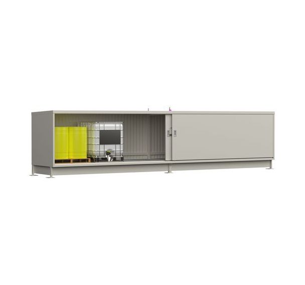 Conteneur extérieur - L.8m 1 niveau - portes coulissantes