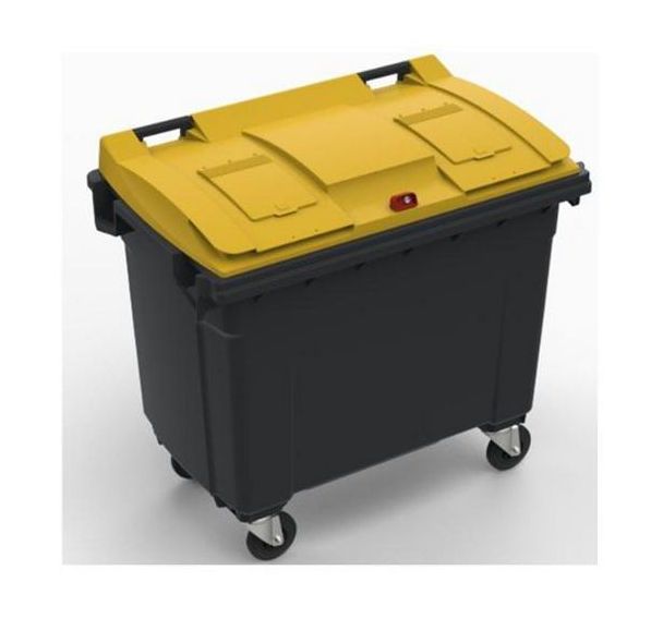 Conteneur mobile Plastic Omnium - Couvercle EMR - 660 L sans prise ventrale