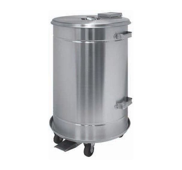 Conteneur mobile à pédale étanche inox AISI 304 - Medial