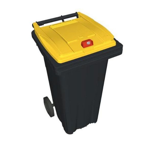 Conteneur mobile collecte emballage - 120 L - sans prise ventrale