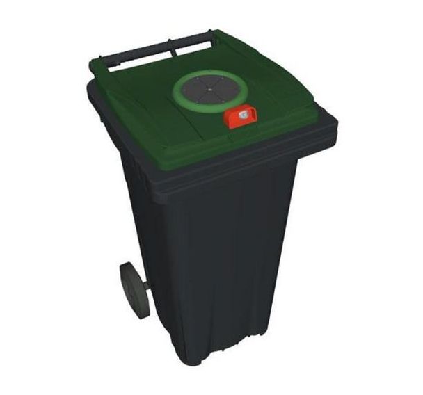 Conteneur mobile collecte verre - 120 L sans prise ventrale