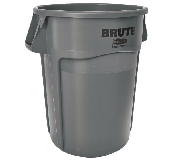 Conteneur rond avec conduits d'aération Gris 38 à 208 L -Rubbermaid