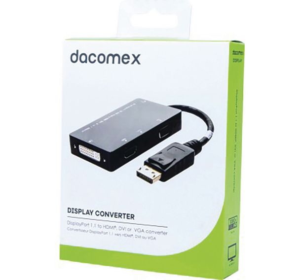 Convertisseur DisplayPort 1.1 vers HDMI, DVI ou VGA - Dacomex