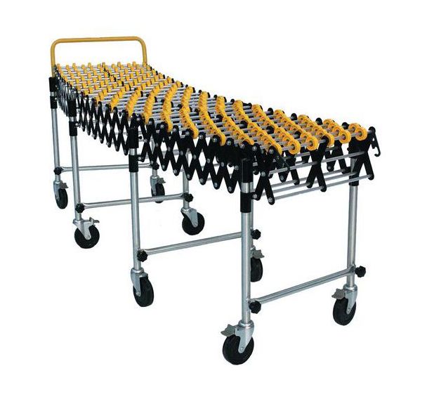 Convoyeur galets plastiques extensible - Largeur de 500 mm à 600 mm