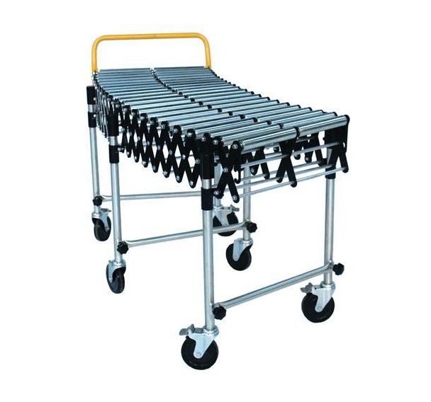 Convoyeur rouleaux acier extensible - L500 à 600 mm - Stockman