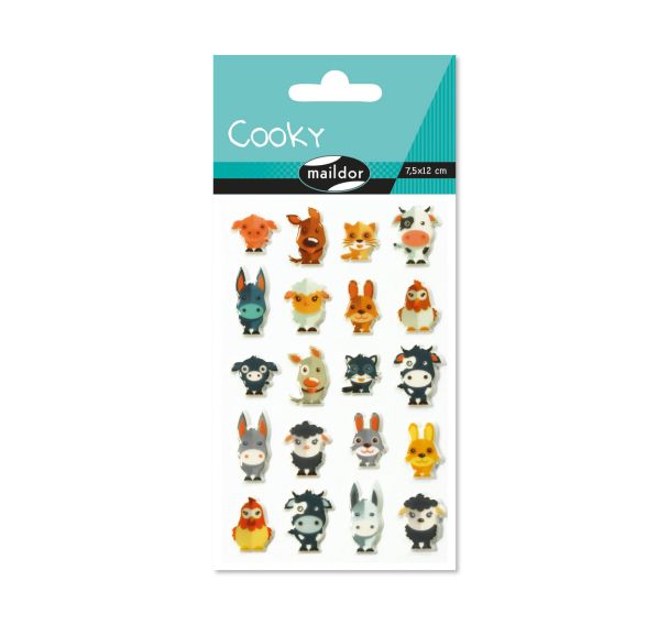 Cooky, Sach 1 pl 7,5x12cm, Animaux de la ferme