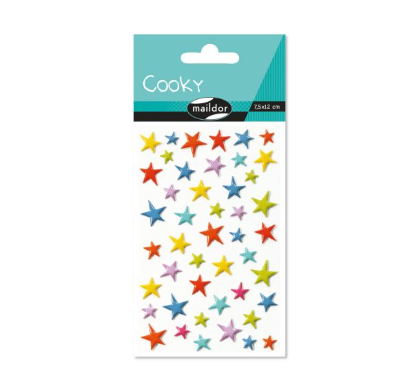 Cooky, Sach 1 pl 7,5x12cm, Etoiles couleurs