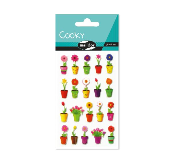 Cooky, Sach 1 pl 7,5x12cm, Fleurs ass°3