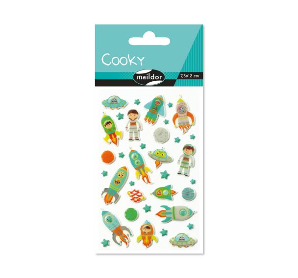 Cooky, Sach 1 pl 7,5x12cm, Fusées spatiales
