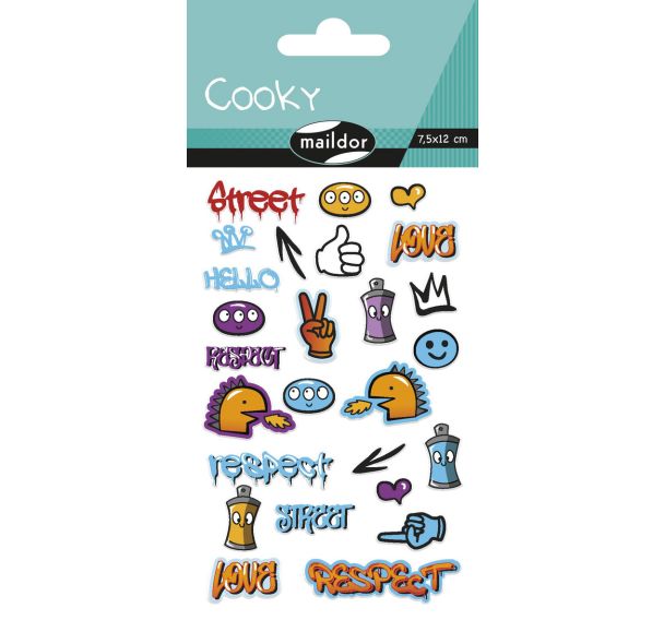 Cooky, Sach 1 pl 7,5x12cm, Graffitis
