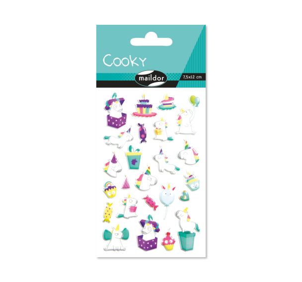 Cooky, Sach 1 pl 7,5x12cm, Licorne anniversaire