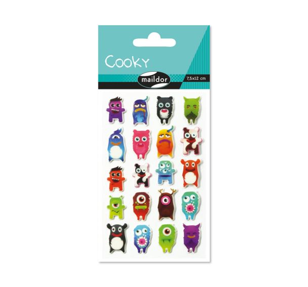 Cooky, Sach 1 pl 7,5x12cm, Monstres