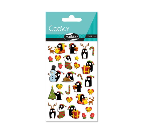 Cooky, Sach 1 pl 7,5x12cm, Noël Pingouins