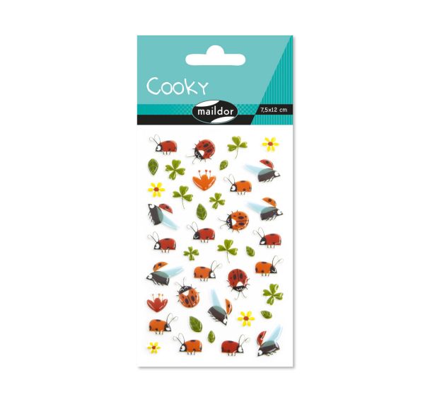 Cooky, Sach 1 pl 7,5x12cm, Trèfles et coccinelles