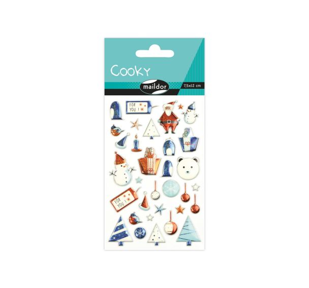 Cooky, Sach 8 pl 7,5x12cm, Assortiment Noël 2