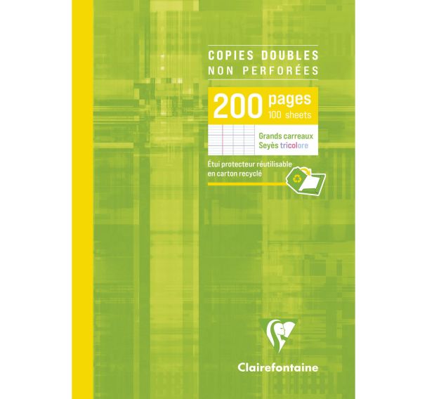 Copies doubles non perfsous étui A4 - Clairefontaine