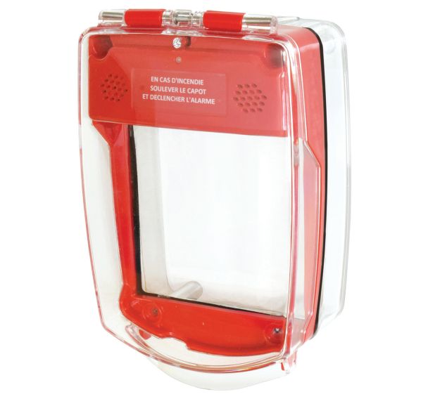 Coque de protection étanche pour déclencheur incendie rouge